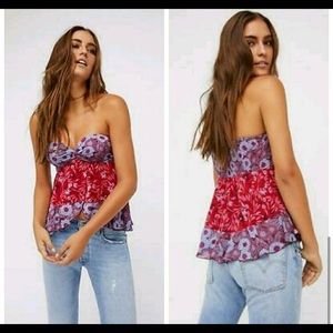 Free People Summer Scarf strapless top
